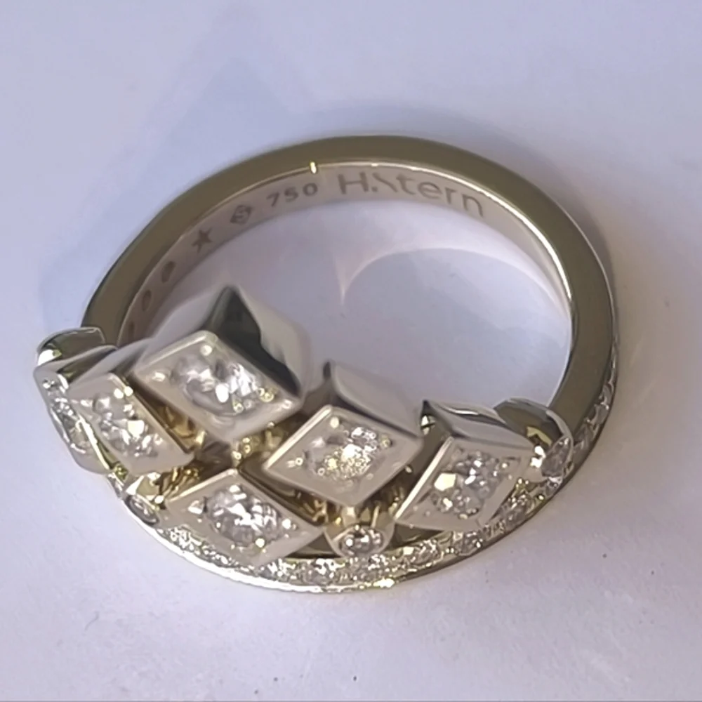 H Stern 18K Gold Diamonds King Ring 